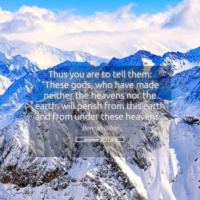 Picture 05 - Jeremiah 10:11 BSB - Thus you are to tell them: “These gods, who - Bible Verse Picture