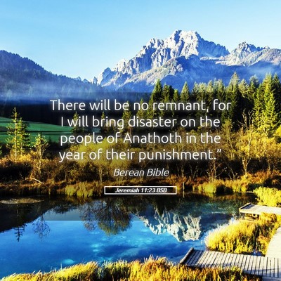 Picture 05 - Jeremiah 11:23 BSB - There will be no remnant, for I will bring - Bible Verse Picture