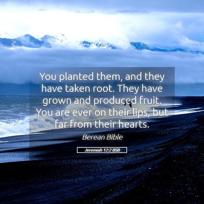 Picture 05 - Jeremiah 12:2 BSB - You planted them, and they have taken root. They - Bible Verse Picture