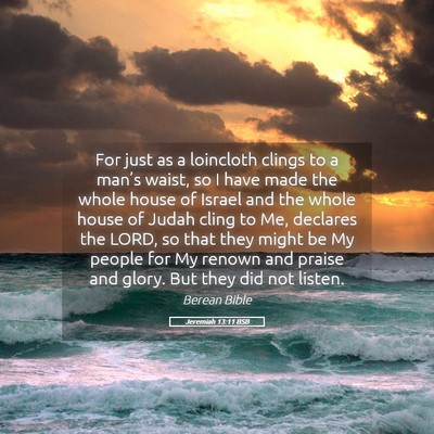 Picture 05 - Jeremiah 13:11 BSB - For just as a loincloth clings to a man’s - Bible Verse Picture
