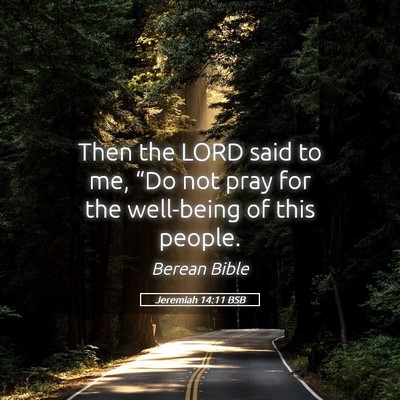 Picture 05 - Jeremiah 14:11 BSB - Then the LORD said to me, “Do not pray for the - Bible Verse Picture