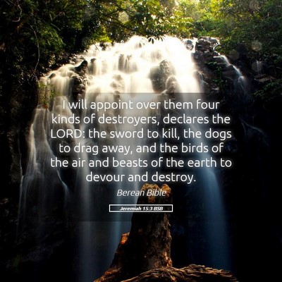Picture 05 - Jeremiah 15:3 BSB - I will appoint over them four kinds of - Bible Verse Picture