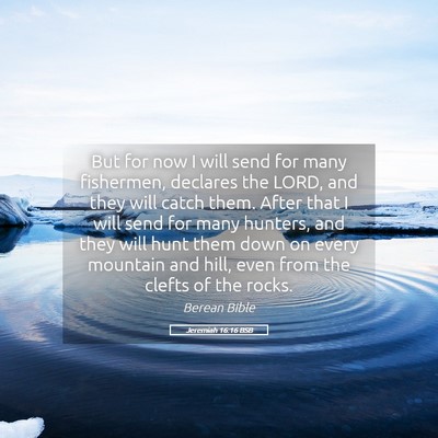 Picture 05 - Jeremiah 16:16 BSB - But for now I will send for many fishermen, - Bible Verse Picture