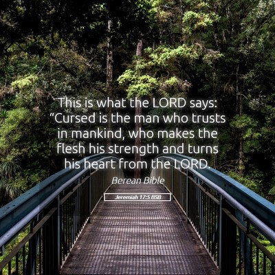 Picture 05 - Jeremiah 17:5 BSB - This is what the LORD says: “Cursed is the man - Bible Verse Picture