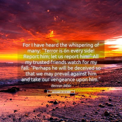 Picture 05 - Jeremiah 20:10 BSB - For I have heard the whispering of many: - Bible Verse Picture