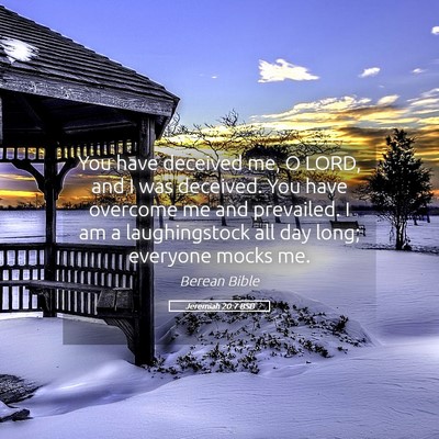 Picture 05 - Jeremiah 20:7 BSB - You have deceived me, O LORD, and I was deceived. - Bible Verse Picture