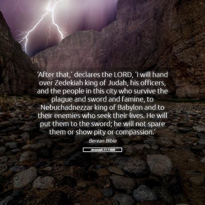 Picture 05 - Jeremiah 21:7 BSB - ‘After that,’ declares the LORD, ‘I will - Bible Verse Picture