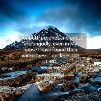 Picture 05 - Jeremiah 23:11 BSB - “For both prophet and priest are ungodly; even - Bible Verse Picture