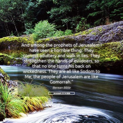 Picture 05 - Jeremiah 23:14 BSB - And among the prophets of Jerusalem I have seen a - Bible Verse Picture