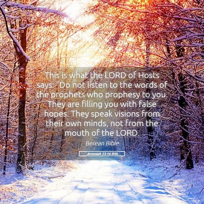 Picture 05 - Jeremiah 23:16 BSB - This is what the LORD of Hosts says: “Do not - Bible Verse Picture