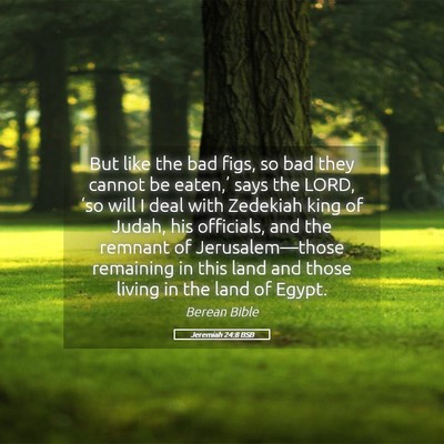 Picture 05 - Jeremiah 24:8 BSB - But like the bad figs, so bad they cannot be - Bible Verse Picture