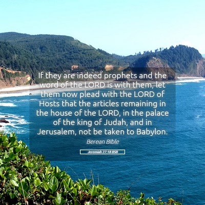 Picture 05 - Jeremiah 27:18 BSB - If they are indeed prophets and the word of the - Bible Verse Picture