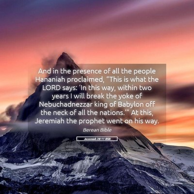 Picture 05 - Jeremiah 28:11 BSB - And in the presence of all the people Hananiah - Bible Verse Picture
