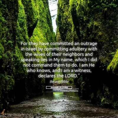 Picture 05 - Jeremiah 29:23 BSB - For they have committed an outrage in Israel by - Bible Verse Picture