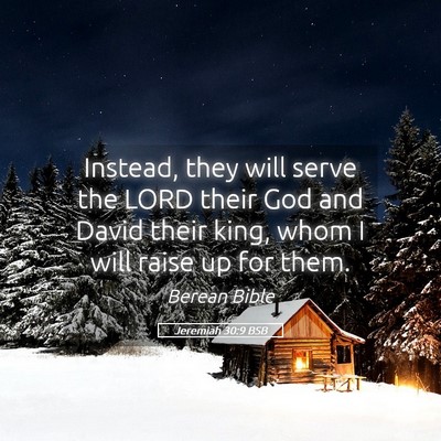 Picture 05 - Jeremiah 30:9 BSB - Instead, they will serve the LORD their God and - Bible Verse Picture