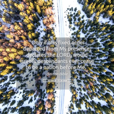 Picture 05 - Jeremiah 31:36 BSB - “Only if this fixed order departed from My - Bible Verse Picture