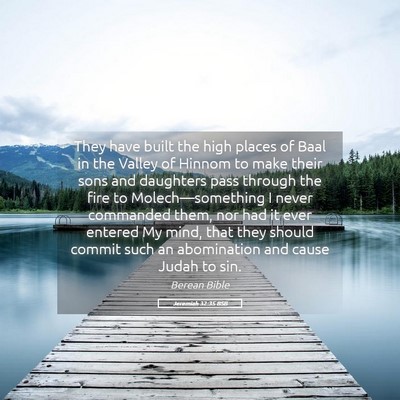 Picture 05 - Jeremiah 32:35 BSB - They have built the high places of Baal in the - Bible Verse Picture