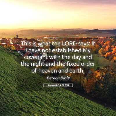 Picture 05 - Jeremiah 33:25 BSB - This is what the LORD says: If I have not - Bible Verse Picture