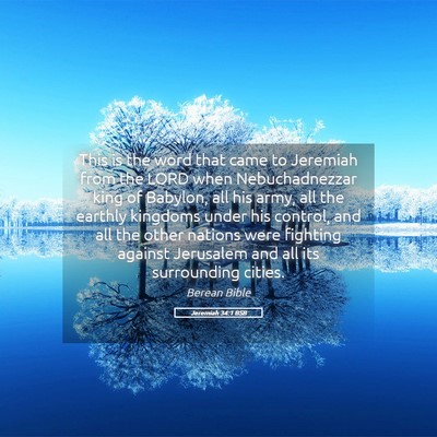 Picture 05 - Jeremiah 34:1 BSB - This is the word that came to Jeremiah from the - Bible Verse Picture