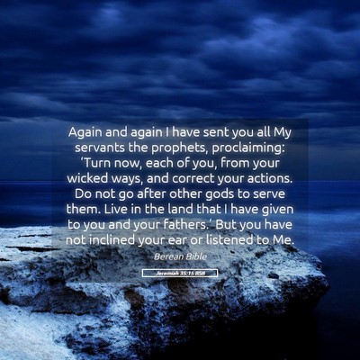 Picture 05 - Jeremiah 35:15 BSB - Again and again I have sent you all My servants - Bible Verse Picture