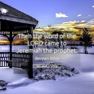 Picture 05 - Jeremiah 37:6 BSB - Then the word of the LORD came to Jeremiah the - Bible Verse Picture
