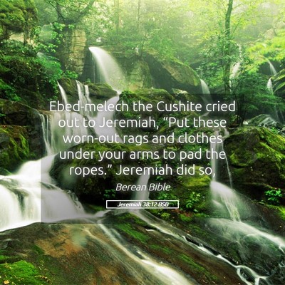 Picture 05 - Jeremiah 38:12 BSB - Ebed-melech the Cushite cried out to Jeremiah, - Bible Verse Picture
