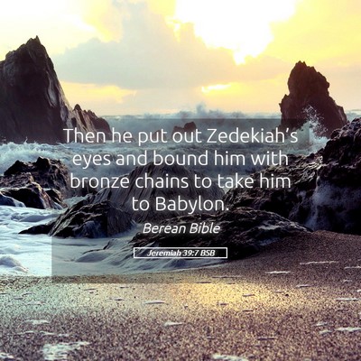 Picture 05 - Jeremiah 39:7 BSB - Then he put out Zedekiah’s eyes and bound him - Bible Verse Picture