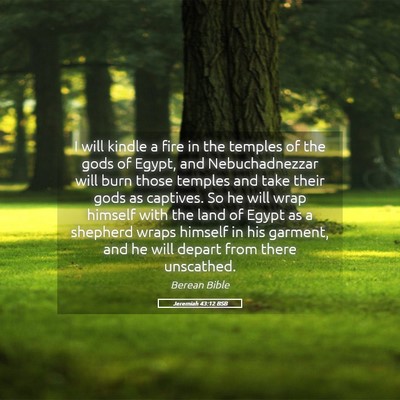 Picture 05 - Jeremiah 43:12 BSB - I will kindle a fire in the temples of the gods - Bible Verse Picture