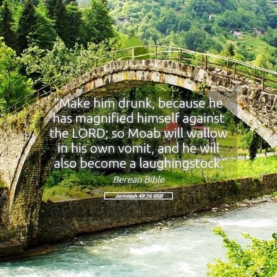 Picture 05 - Jeremiah 48:26 BSB - “Make him drunk, because he has magnified - Bible Verse Picture