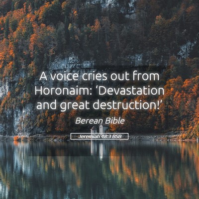 Picture 05 - Jeremiah 48:3 BSB - A voice cries out from Horonaim: ‘Devastation - Bible Verse Picture