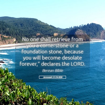Picture 05 - Jeremiah 51:26 BSB - No one shall retrieve from you a cornerstone or a - Bible Verse Picture