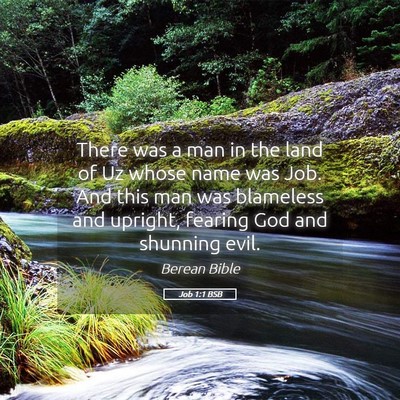 Picture 05 - Job 1:1 BSB - There was a man in the land of Uz whose name was - Bible Verse Picture