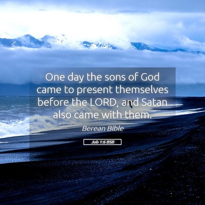 Picture 05 - Job 1:6 BSB - One day the sons of God came to present - Bible Verse Picture