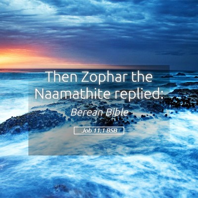 Picture 05 - Job 11:1 BSB - Then Zophar the Naamathite - Bible Verse Picture