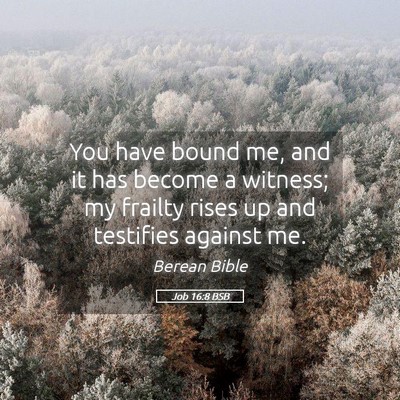 Picture 05 - Job 16:8 BSB - You have bound me, and it has become a witness; - Bible Verse Picture