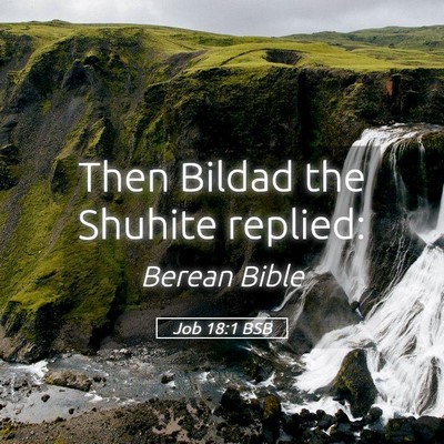 Picture 05 - Job 18:1 BSB - Then Bildad the Shuhite - Bible Verse Picture