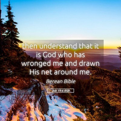 Picture 05 - Job 19:6 BSB - then understand that it is God who has wronged me - Bible Verse Picture
