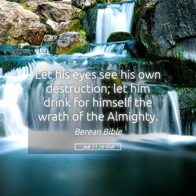 Picture 05 - Job 21:20 BSB - Let his eyes see his own destruction; let him - Bible Verse Picture