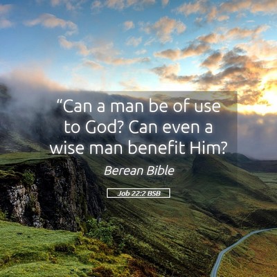 Picture 05 - Job 22:2 BSB - “Can a man be of use to God? Can even a wise - Bible Verse Picture