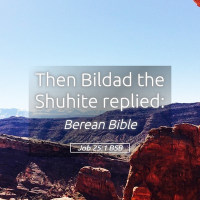 Picture 05 - Job 25:1 BSB - Then Bildad the Shuhite - Bible Verse Picture