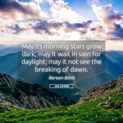 Picture 05 - Job 3:9 BSB - May its morning stars grow dark; may it wait in - Bible Verse Picture