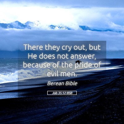 Picture 05 - Job 35:12 BSB - There they cry out, but He does not answer, - Bible Verse Picture