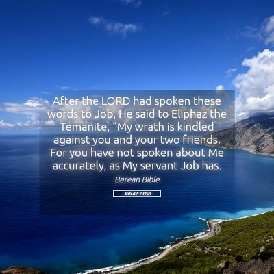 Picture 05 - Job 42:7 BSB - After the LORD had spoken these words to Job, He - Bible Verse Picture