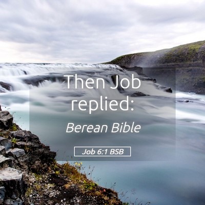 Picture 05 - Job 6:1 BSB - Then Job - Bible Verse Picture