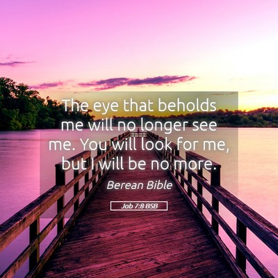 Picture 05 - Job 7:8 BSB - The eye that beholds me will no longer see me. - Bible Verse Picture