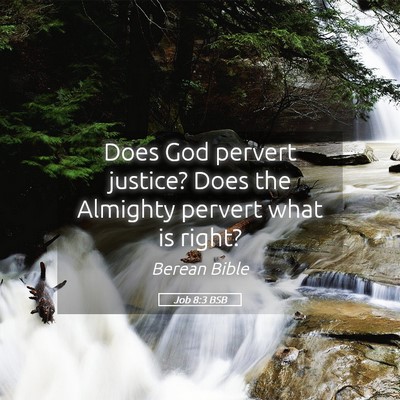 Picture 05 - Job 8:3 BSB - Does God pervert justice? Does the Almighty - Bible Verse Picture