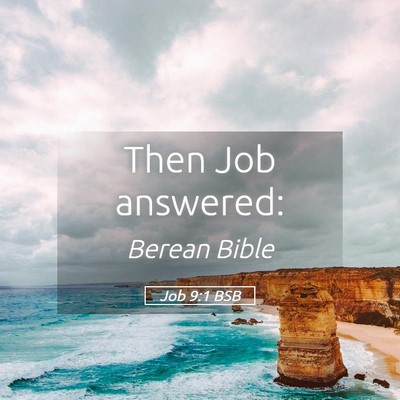 Picture 05 - Job 9:1 BSB - Then Job - Bible Verse Picture