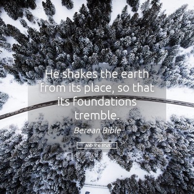 Picture 05 - Job 9:6 BSB - He shakes the earth from its place, so that its - Bible Verse Picture