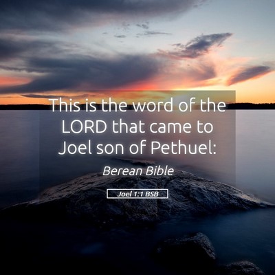 Picture 05 - Joel 1:1 BSB - This is the word of the LORD that came to Joel - Bible Verse Picture