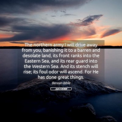 Picture 05 - Joel 2:20 BSB - The northern army I will drive away from you, - Bible Verse Picture